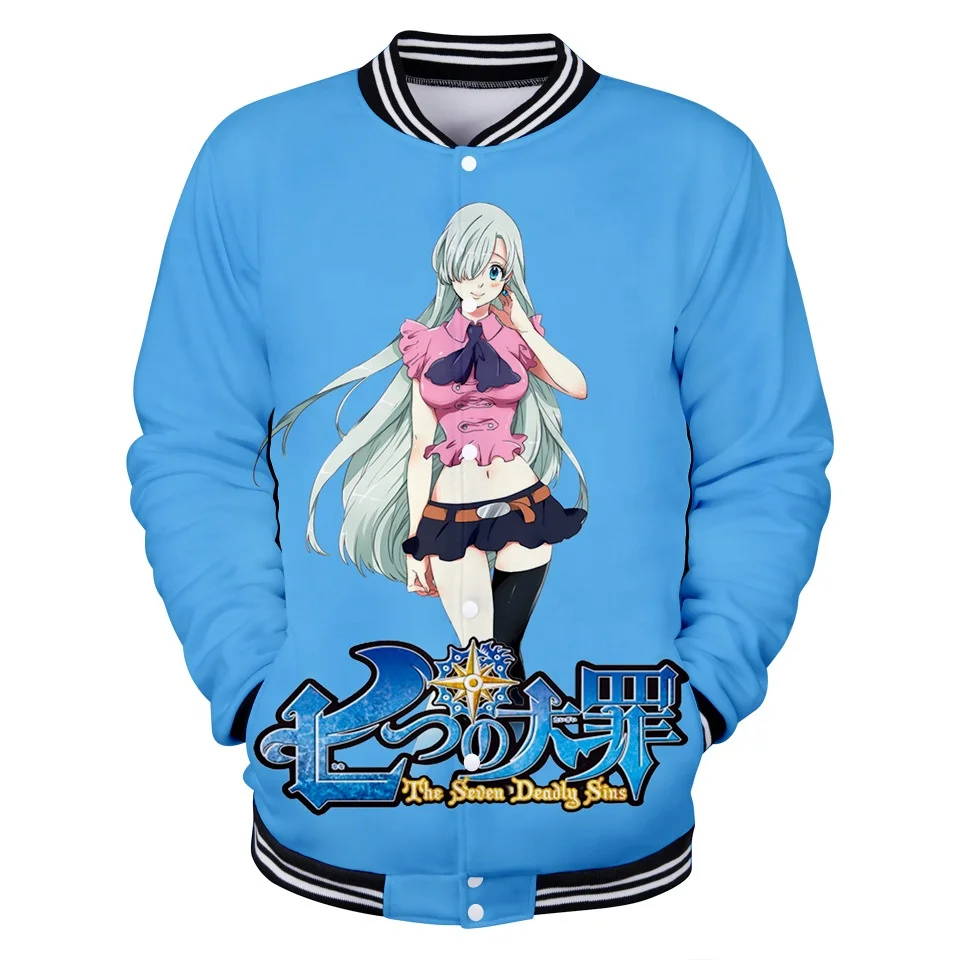 Top Sale New Design 3d Digital Printed Jacket Baseball Shirt Wholesale Japanese Anime Baseball Jacket Suppliet From China