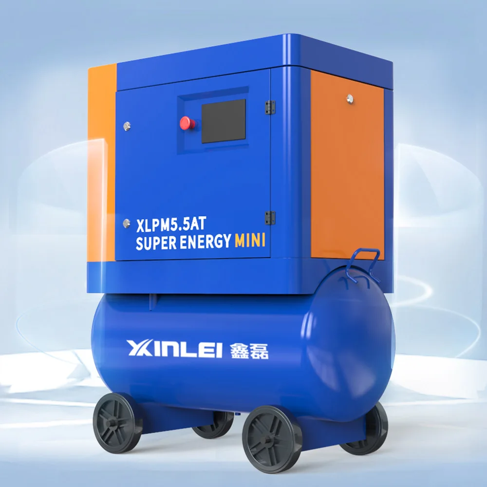 Прочный сверхмощный винтовой воздушный компрессор с колесами 4