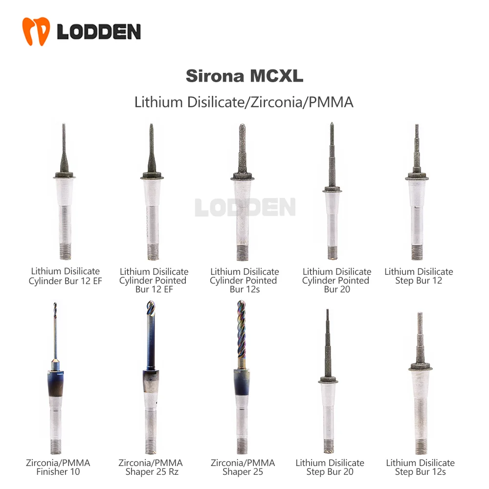 High Quality Dental Diamond Coating Cerec Lithium Disilicate Milling Burs for Sirona MCXL Milling Burs MCX5 Milling Drills