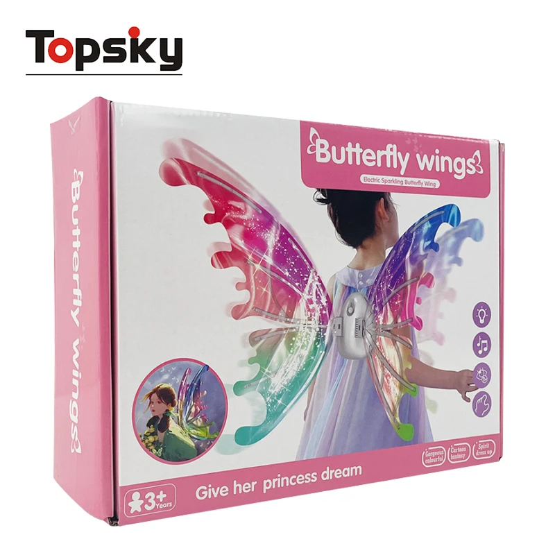 Creative Outdoor Play Electric Fairy Wing For Kids Play House Girls Led Light Shiny DIY Angel Butterfly Wings Toys Unusual Gifts