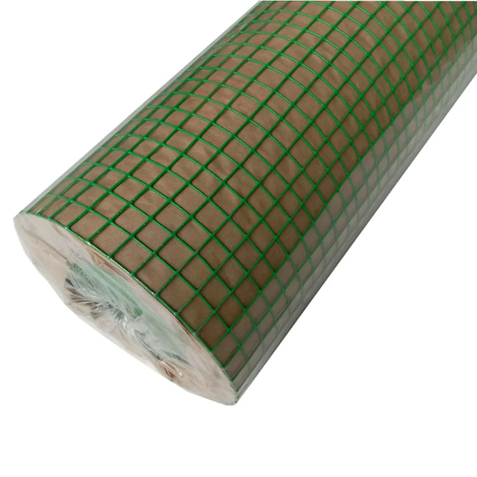 PVC coated welded wire mesh hardware cloth black green rust protection long service life fencing animal cages
