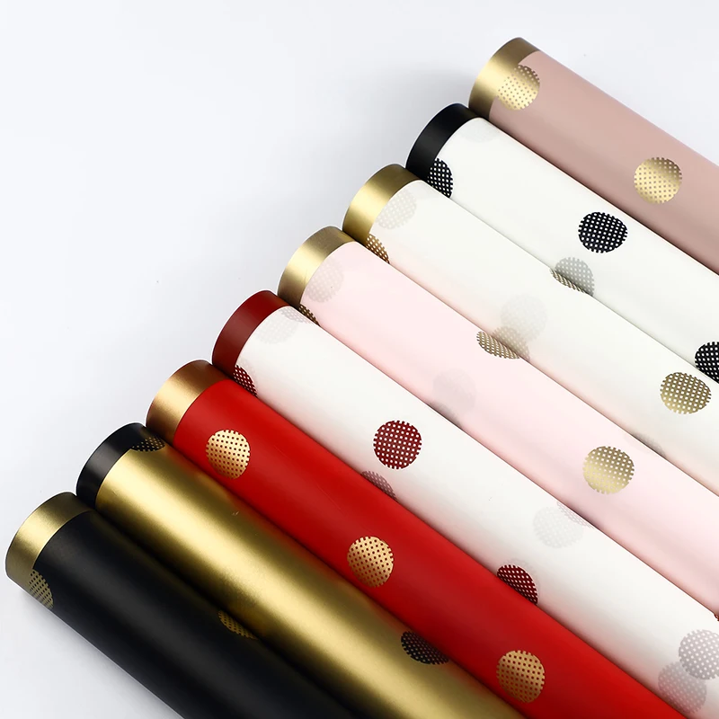 Factory Amazon hot sale Custom korean plastic waterproof packaging  gifts wrap paper   bouquet  wrapping paper for flowers