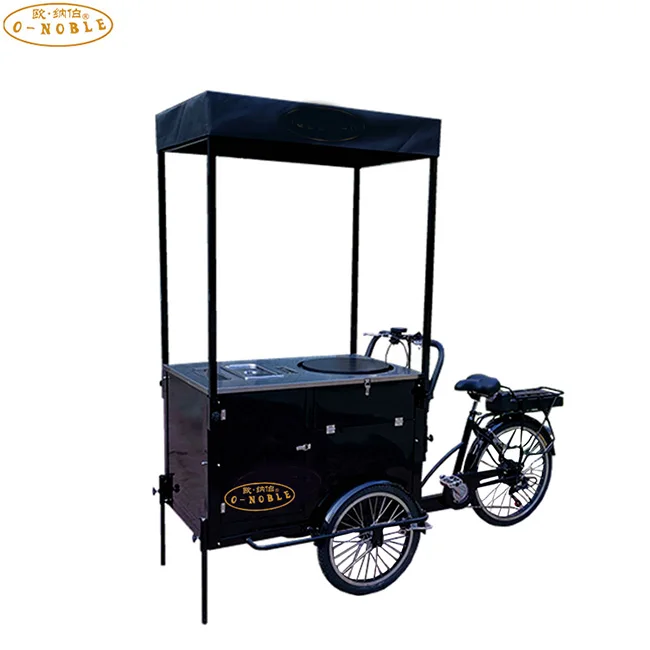 New type food bicycle mobile fast food truck 3 whele bicycle modern trolly food