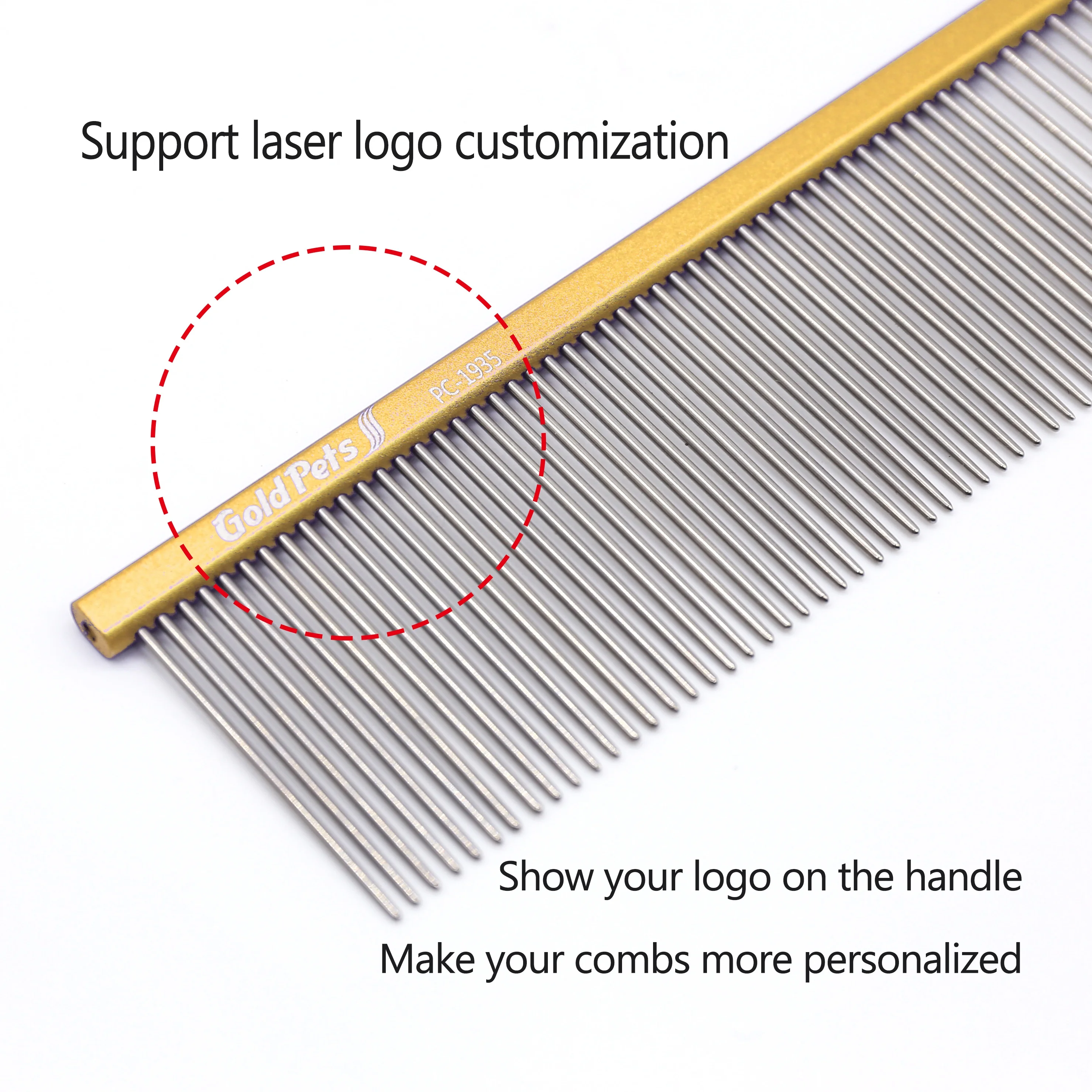 Latest Products dog groomers undercoat removal brush deshedding hair stainless steel pet comb with flat handle