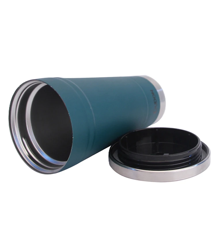 Factory Customizable logo 450ML Wide Mouth Custom Stainless Steel Tumbler Cups With Lid And Straw