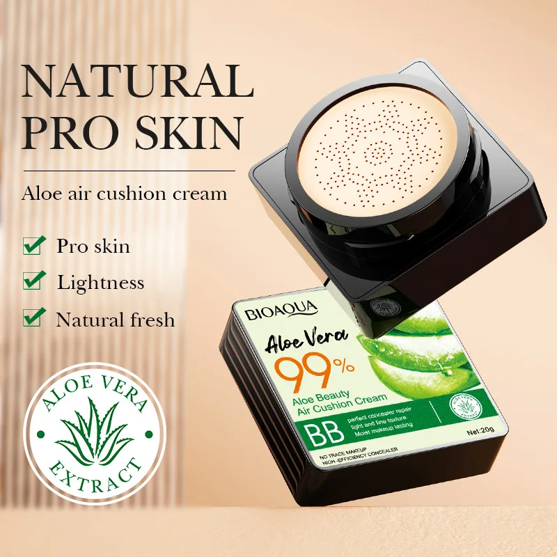 BIOAQUA 2-color Beauty Cream NAloe Vera Bb Cream Concealer  Brightening Liquid Foundation Isolation Cream 20g