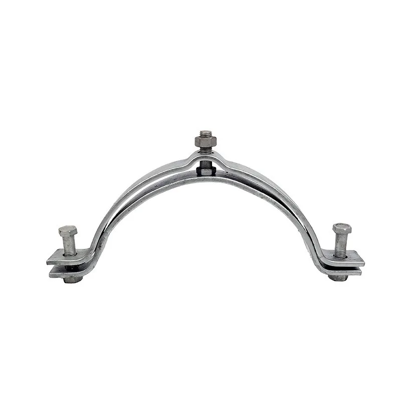 Factory Custom Electric Power Fittings Pole Clamp Hold Embrace Hoop With Bolts