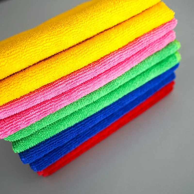 Microfiber Car & Kitchen Cleaning Cloths Warp Knitted Car Towels