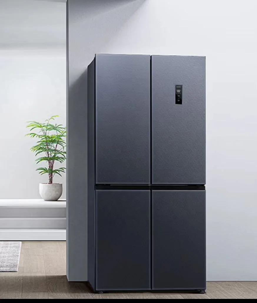 French Cross Open Door Refrigerator Black Inverter Plastic Compressor Air Cooling Free Spare Parts Geladeiras Frost Free Em Inox