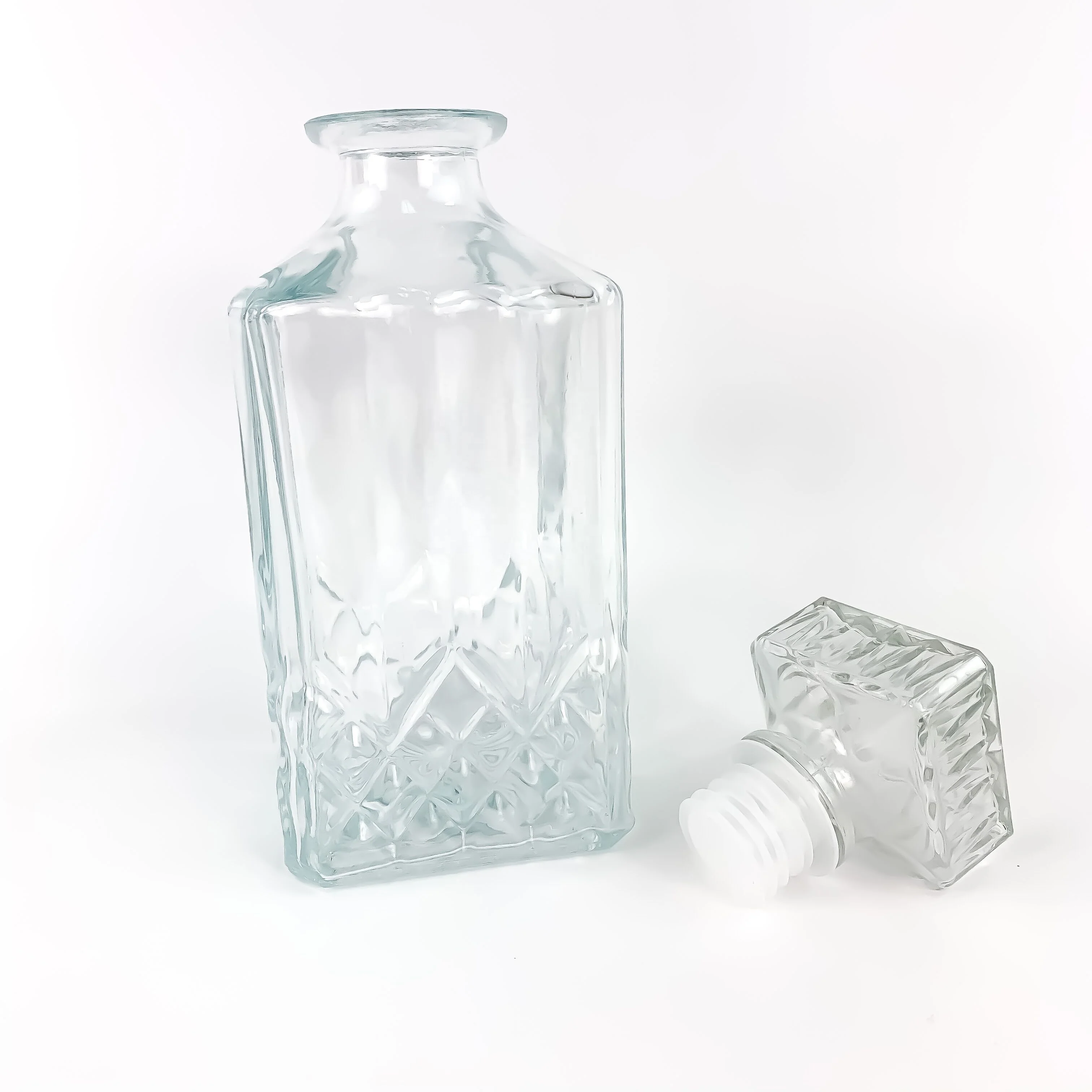 square  clear glass whisky bottle vodka wine glass bottle