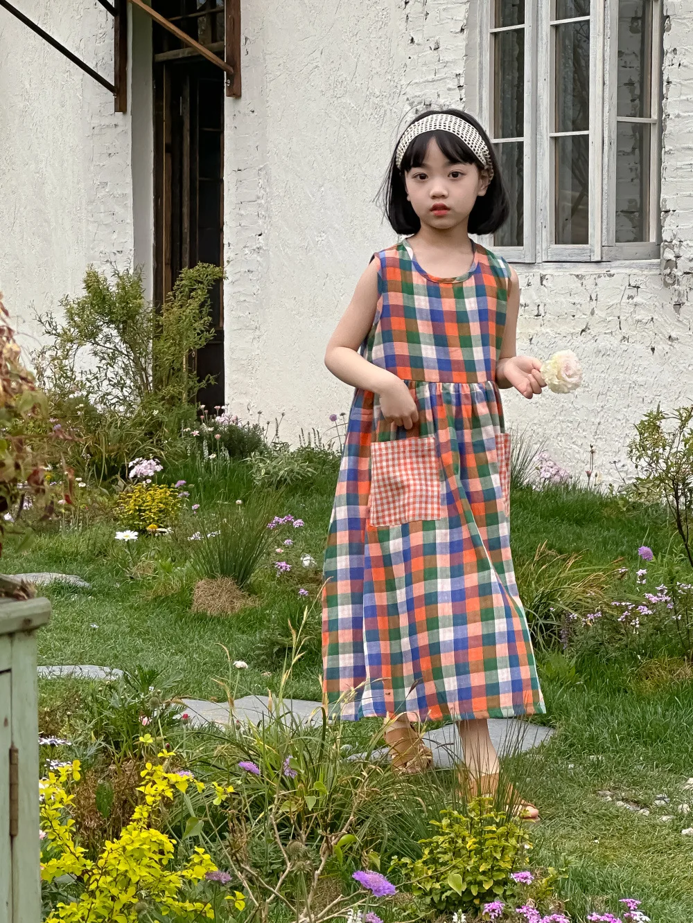 Plaid Summer Long Kids Dress 8 Years Girl Dress Design For Children 2024