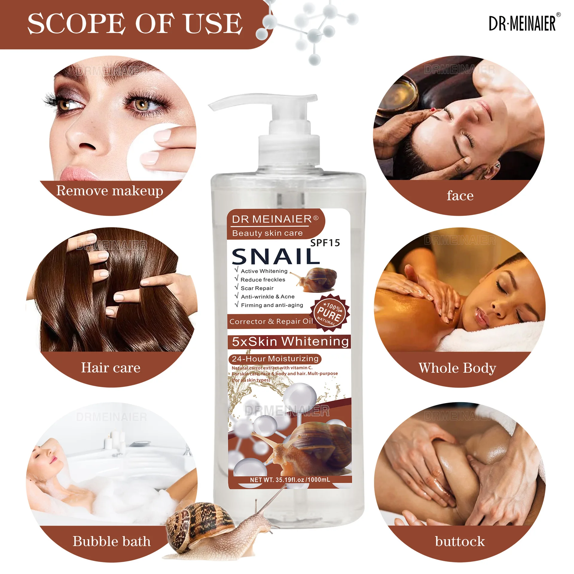 Pure Essential Oil SPA vitamin C Whitening oil Anti-aging Moisturizer Skincare Dark Spot Removal Repair black skin Massage Oil