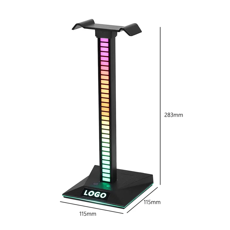RGB Gaming Headphone ABS Stand Holder Earphone Display Shelf Bracket Gaming Headset Hanger with 2 USB2.0 Ports