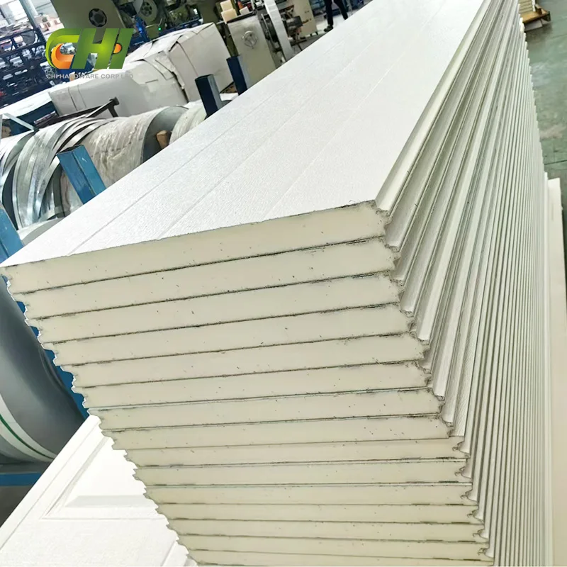 CHI 16x7 9x7 Polyurethane Foam Sectional Automatic Sandwich Panel For Garage Doors