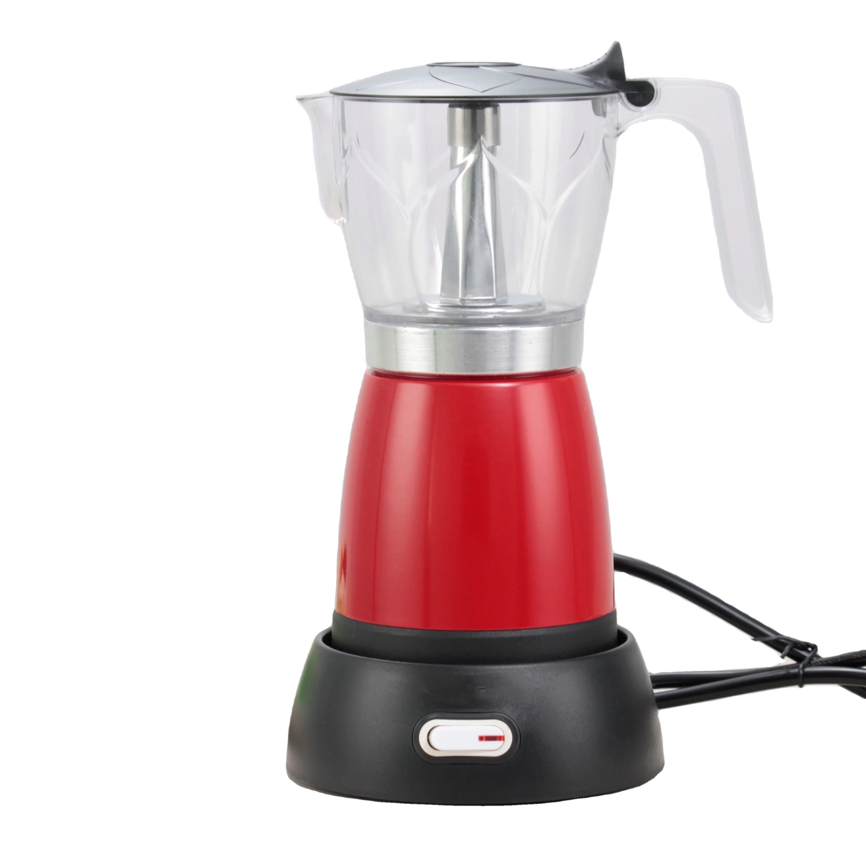 Hot sales 3-6 cup electric aluminum mocha Good Quality Portable Electric Moka Coffee Authentic Italian
