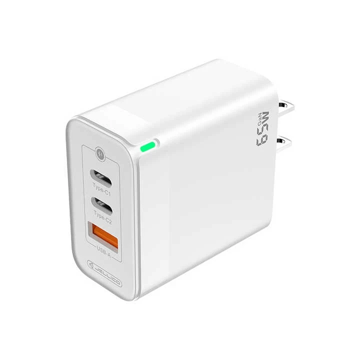 65W USB-C Phone Charger with QC 3.0 and PD Fast Charging for Quick Charging