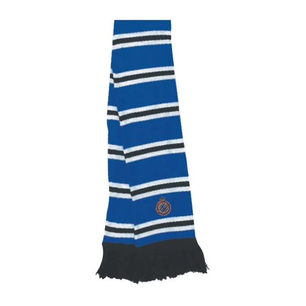 Brugge club  football soccer fan striped double knit scarf pattern with embroidery logo