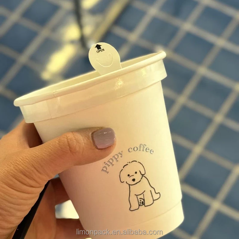 Elegant 16oz Coffee Paper Cups with Double Wall Insulation Custom Logo Printing Available