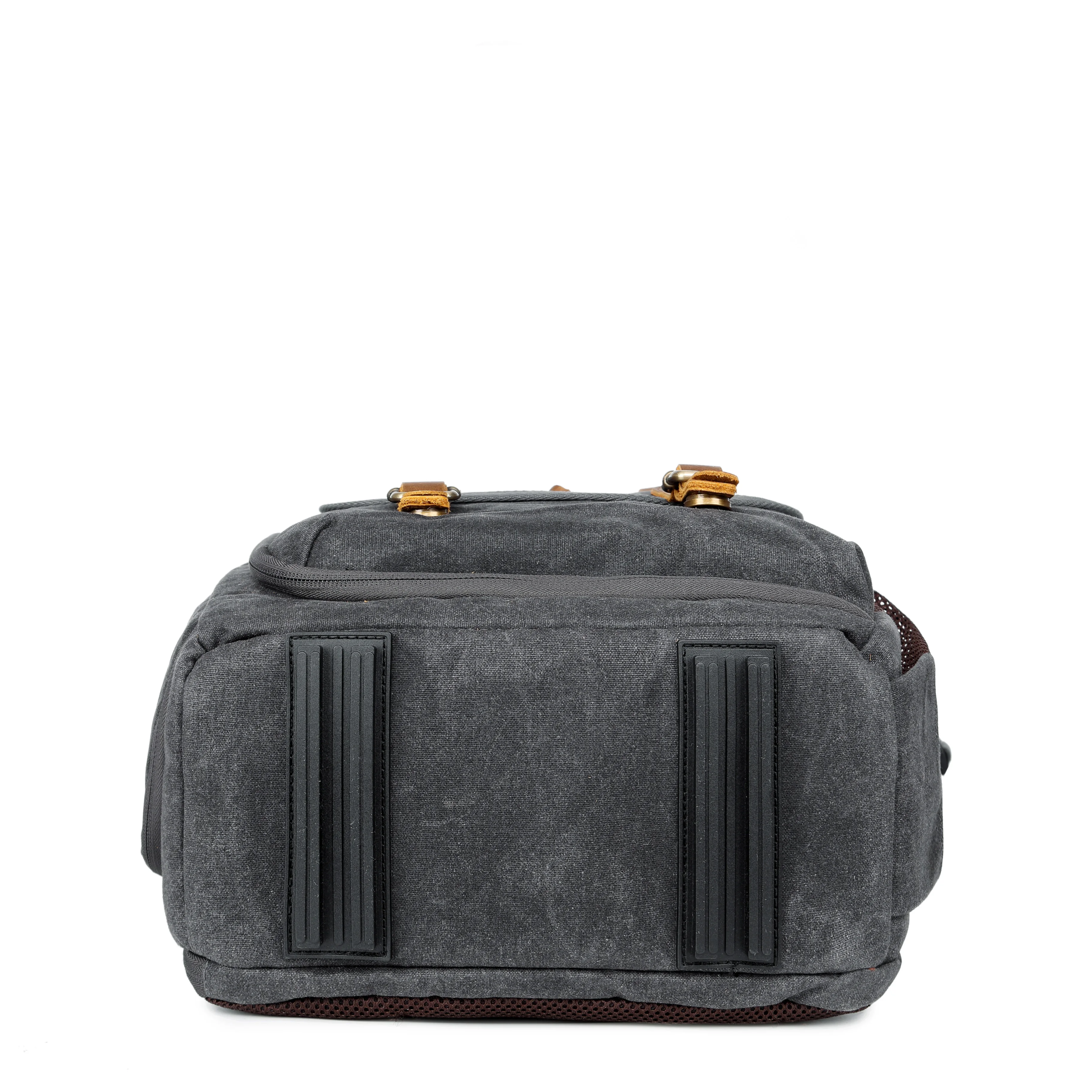 Custom logo professional water resistant canvas leather video camera bag dslr slr camera backpack