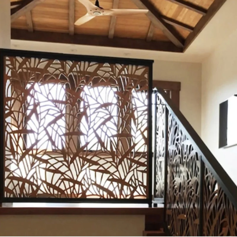 China factory Interior partition wall living room divider corten steel screens