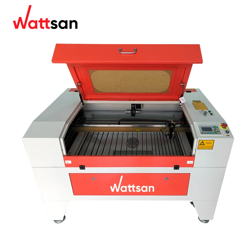 Wattsan 6090 ST 600*900mm 80W 100W CO2 CNC Laser Engraver Machine for Cutting and Engraving Wood Leather Plywood Plastic