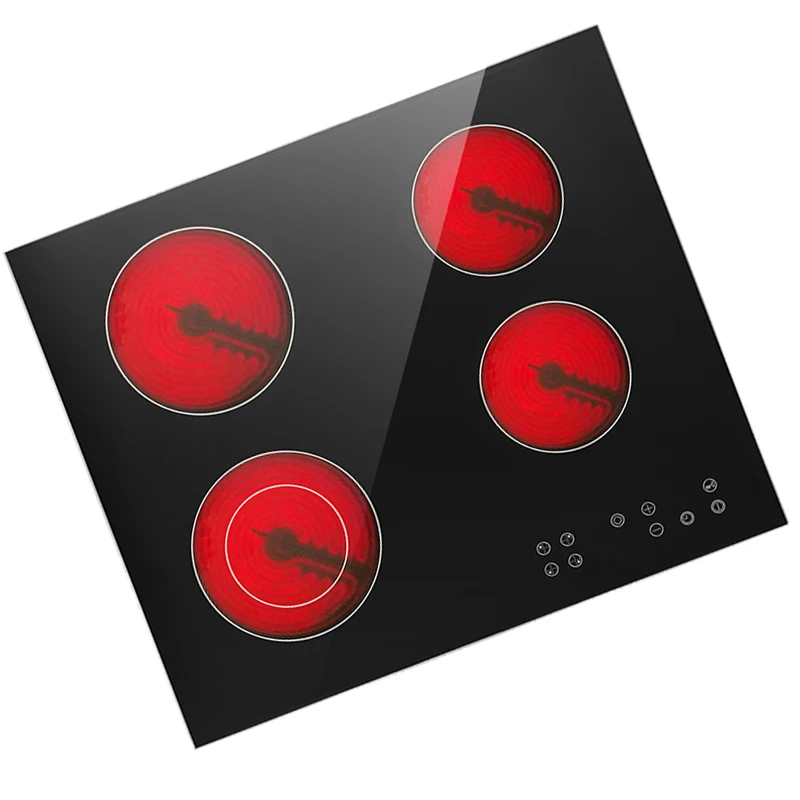 60cm built in ceramic glass electric cooktop with soft touch control hotplate