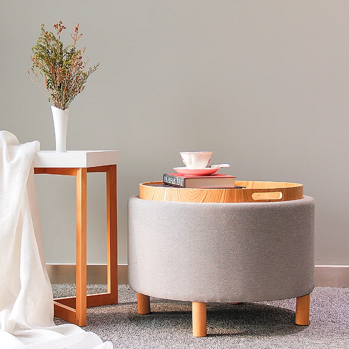 HStex high quality factory cheaper wholesale modern puff ottoman fashion home furniture Coffee Tables