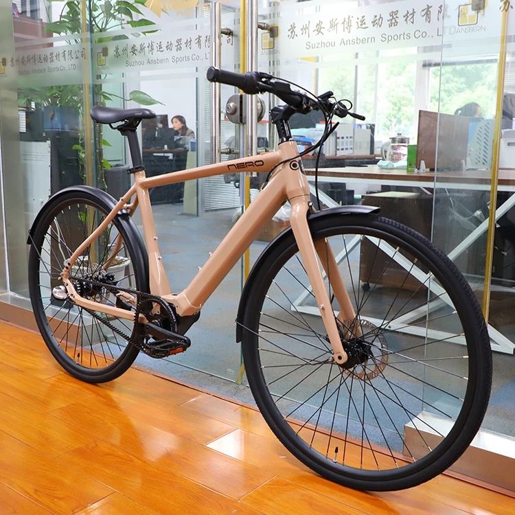 Ansbern New Hidden Battery Belt Drive E Bicycle 700C 6061 Aluminum 36v 250w Electric Bike Urbon E Bike