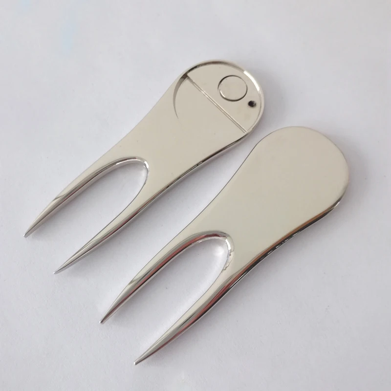 
Bulk Wholesale Foldable Stainless Steel Golf Divot Tool Ball Marker With Magnet Golf Ball Marker 