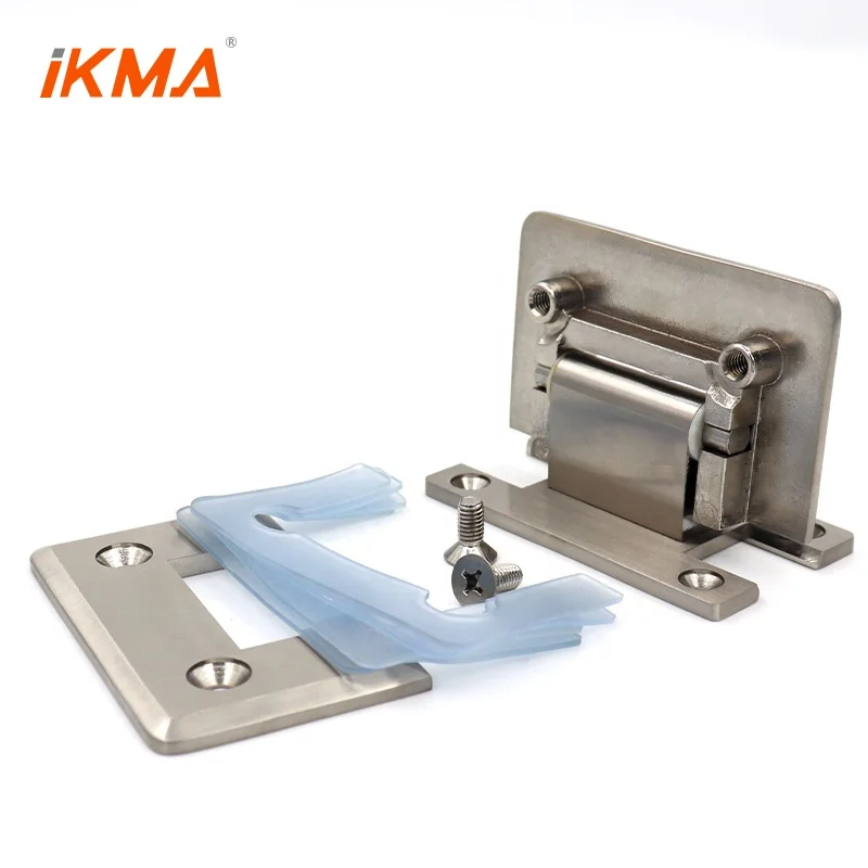 P1N037 90 Degree Stain brushed nickel Brass corners beveled angle Type H Frameless Shower Doors Pivot Glass Hinge