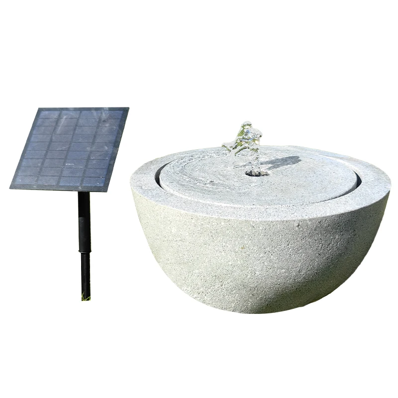 Waterfall Water Fountain Garden Polyresin Outdoor Ornaments Water Pump with Solar Water fountain 30-45 Days All-season Support