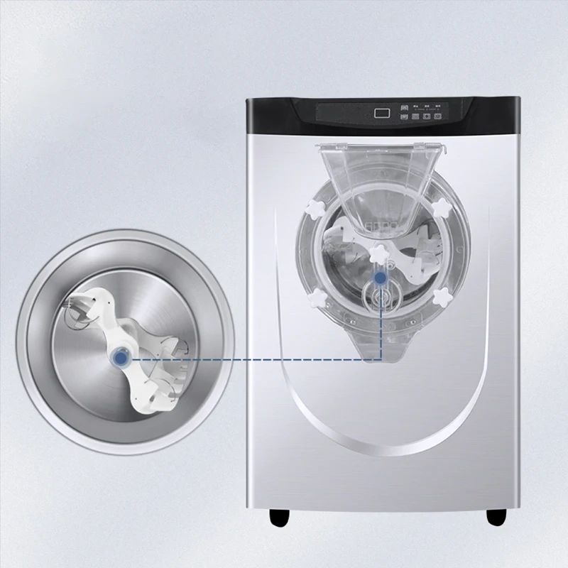 Commercial Hard Ice Cream Machine Hard Serve Ice Cream Maker  16-28L/H Production Hard Ice Cream Machine 5.1L Gal Cylinder