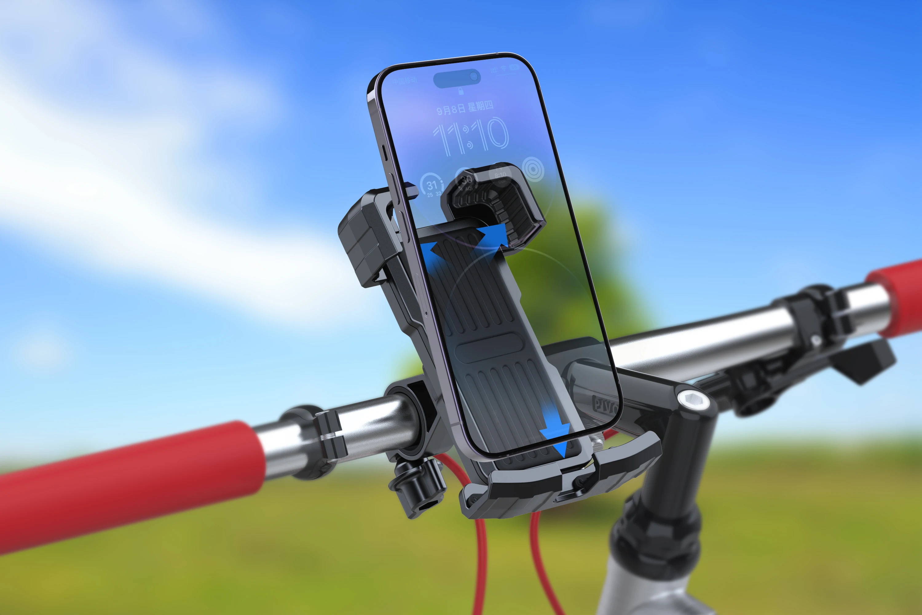 Motorcycle Phone Mount 2023 Sturdy Bike Phone Holder Handlebar Universal Mobile Phone Holder For Bicycle Motorcycle Accessories