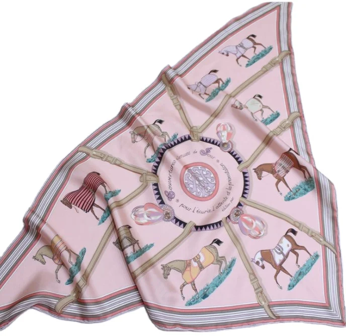 Модный Шелковый шарф с дизайном лошади Trf