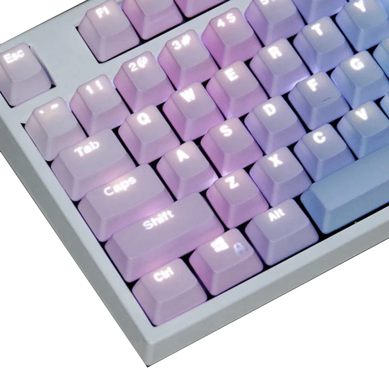 104 PBT Doubleshot Dip-dye Gradient Keycaps Set OEM Profile for Mechanical Gaming Keyboard Keycap