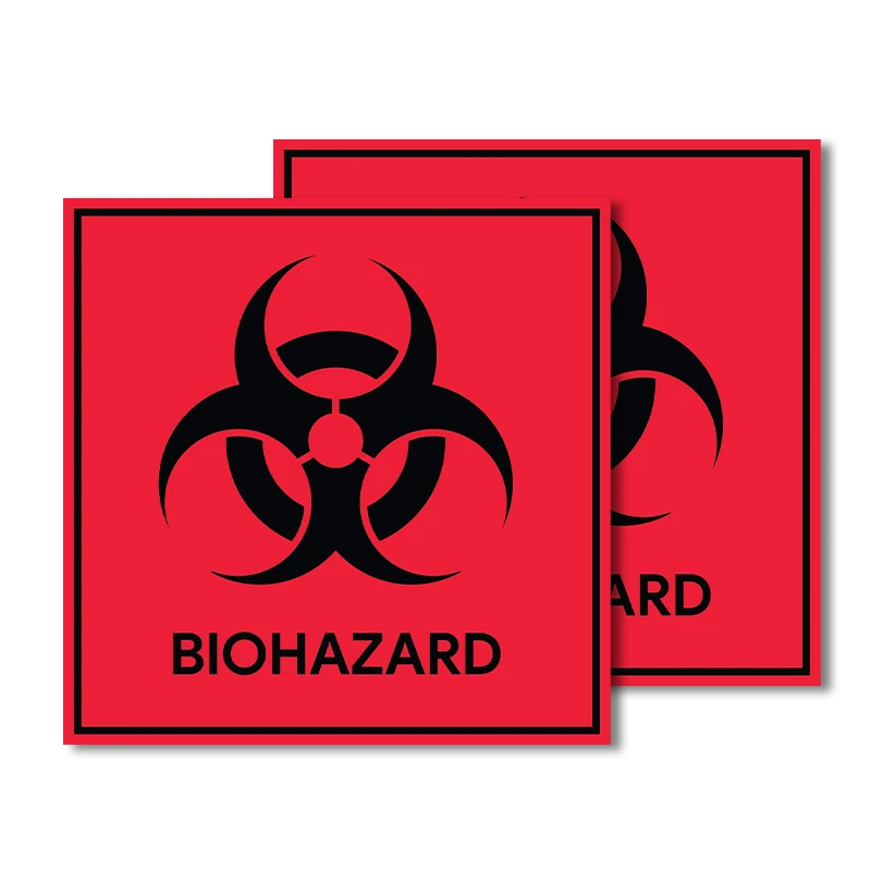 Custom  Nuclear Radiation Hazard Label Suffocation Radioactive Iii Hazmat High Voltage  Safety Warning Sign Label Sticker