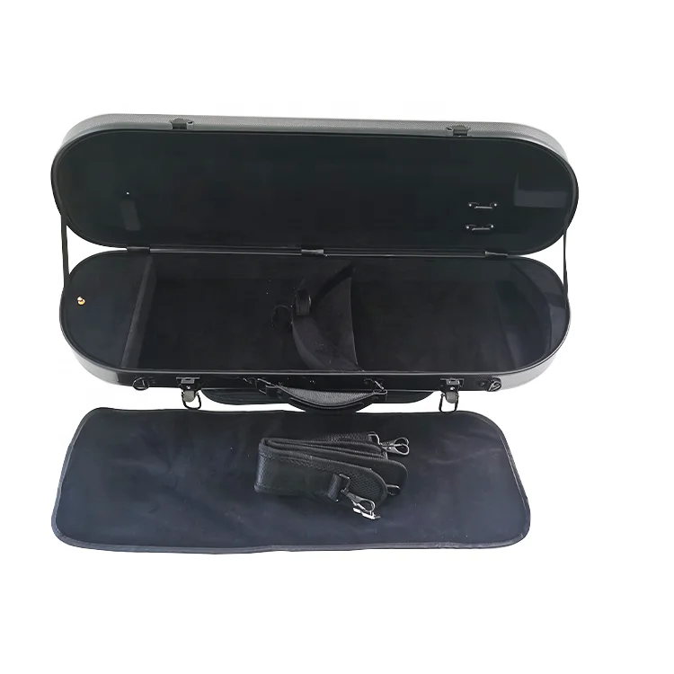 
Factory price layers of fiberglass aviation foam and polycarbonate composite oblong half moon shape violin case G-2006VF 4/4 