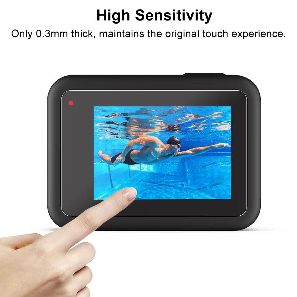 YEAH HD Go Pro 8 Закаленное стекло протектор экрана + Стекло объектива ПЭТ небольшой дисплей пленка для Gopro Hero