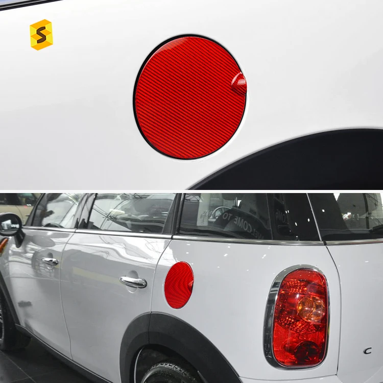 Shasha карбоновое покрытие для автомобильного топливного бака MINI R56 Clubman R55 LCI из натурального углеродного волокна нефтегазового покрытия аксессуары внешней отделки