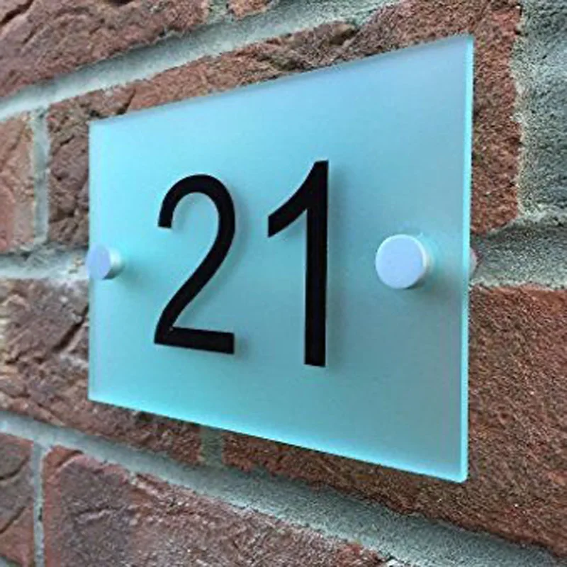 New new design glowing modern style acrylic house number for hotel, shop number sign