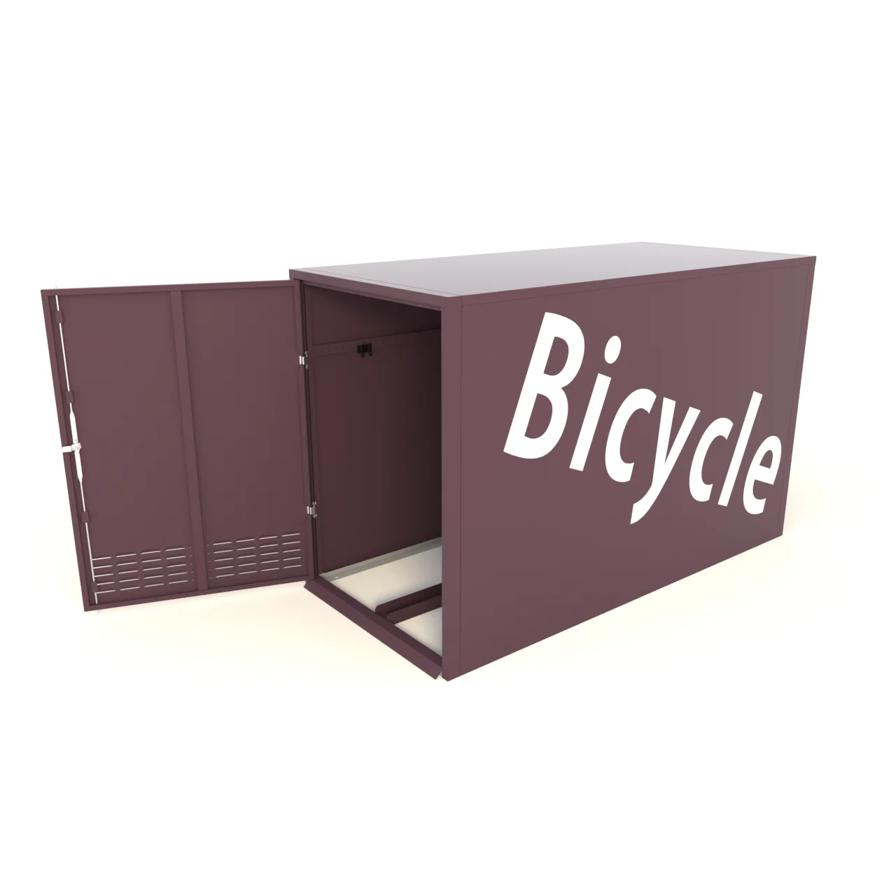 Customized Outdoor Bike Locker Street Steel Bicycle Storage Cabinet Waterproof Outdoor Furniture Powder Metal Sheet Fabrication