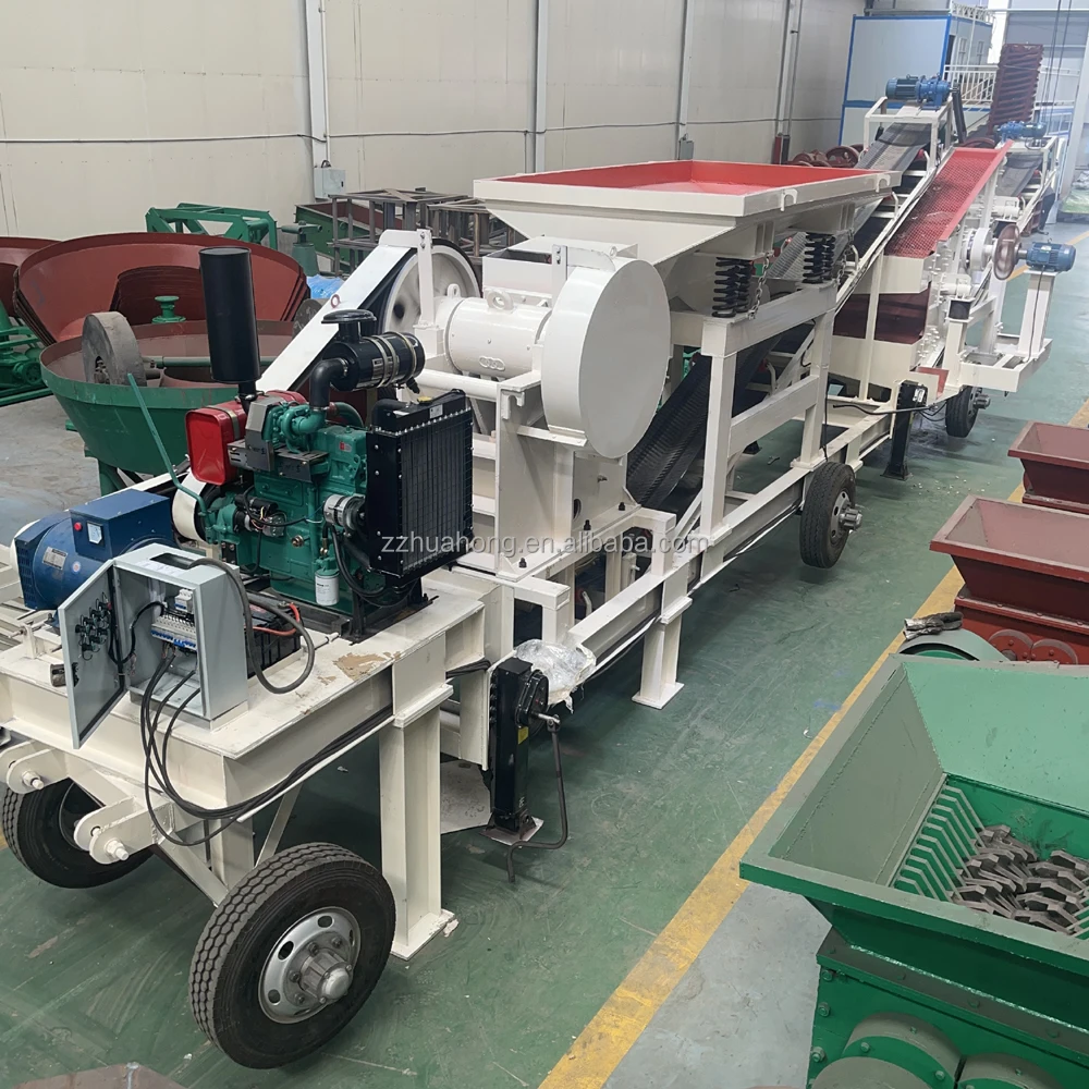 Mobile Ballast Construction waste crushing equipment Jaw Crusher With Vibrating Screen