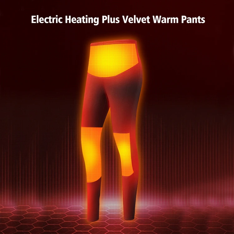 Adjustable Temperature Carbon Fiber Heating Trousers Winter Warm Heated Pants for Men Women