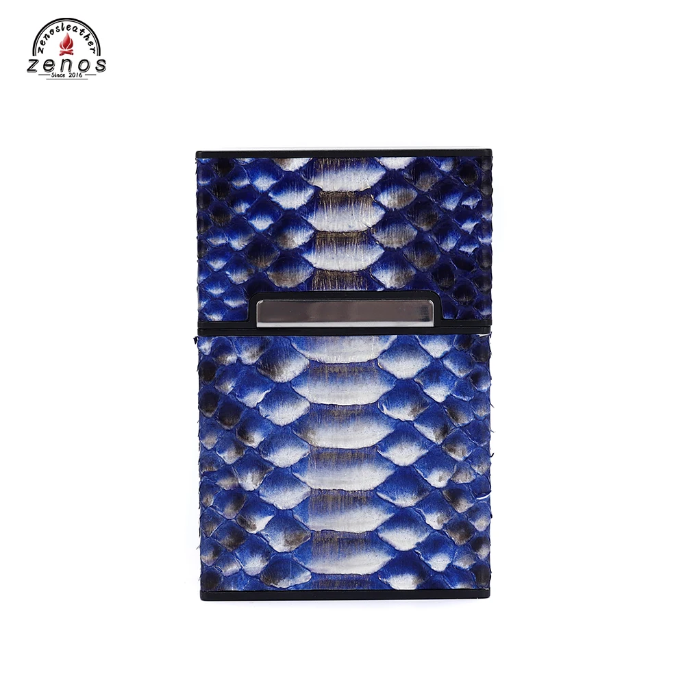 
Zenos высокое качество OEM ODM логотип высокое качество кожа питона PU кожаные портсигары коробки портсигар унисекс 
