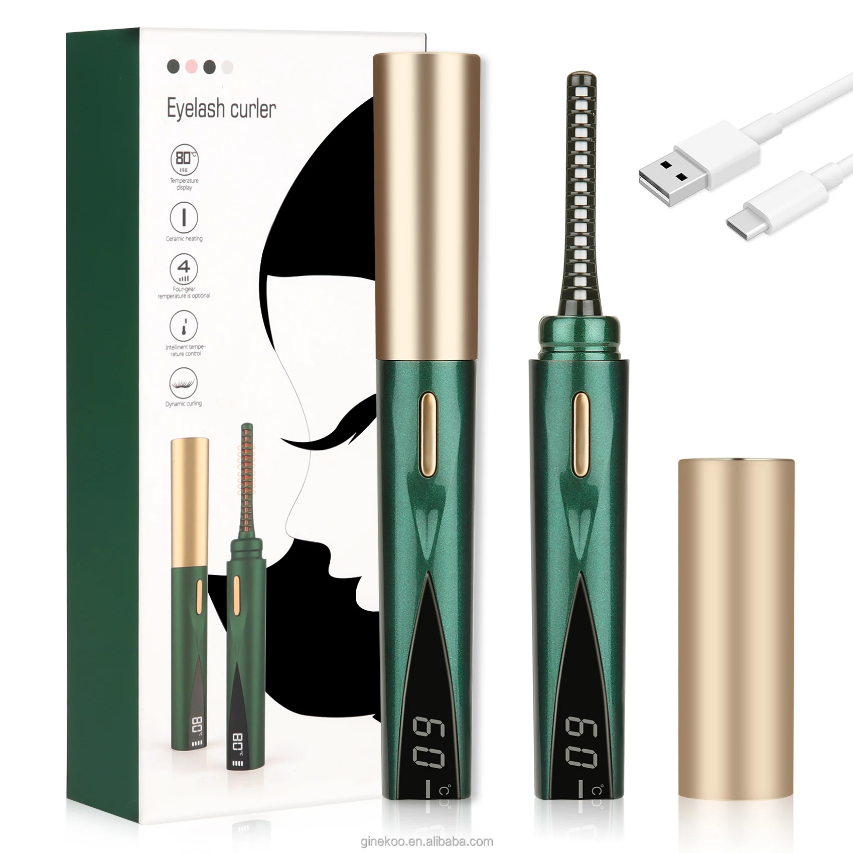 
Beauty Makeup eye lash brush heated electric eyelash curler,Rechargeable electric eyelash brush 