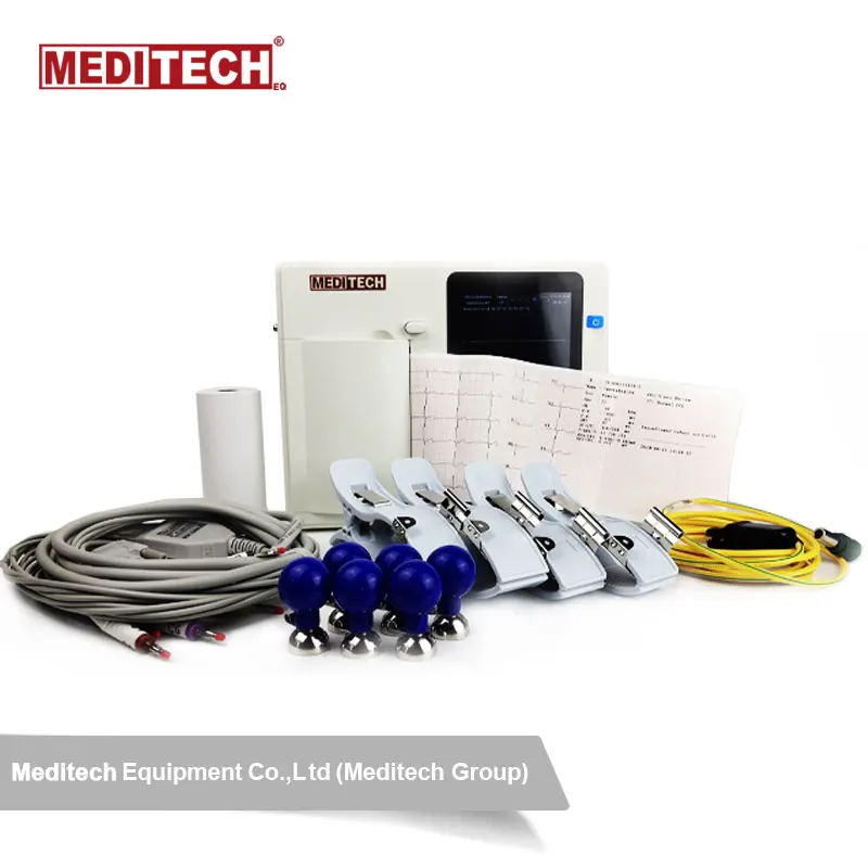 EKG6A Portable ECG Keyboard: Touch Display Screen, Thermal Printer, Data Transfer, 1000 Record Storage