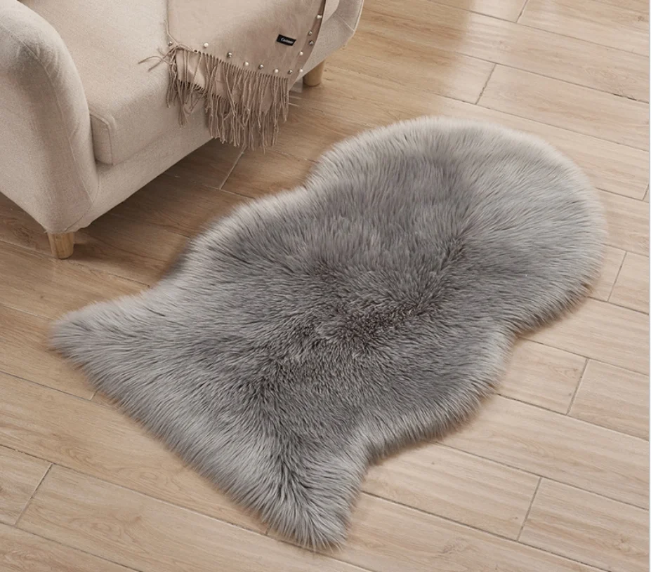 Artificial wool carpet living room decorative carpet bedroom bedside foot pad area sports carpet Plush creeping pad