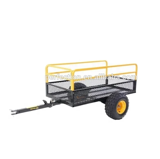 2023 best price Multi Purpose Pull Behind ATV DUMP TRAILER metal trailer trailer with offroad wheels with low MOQ