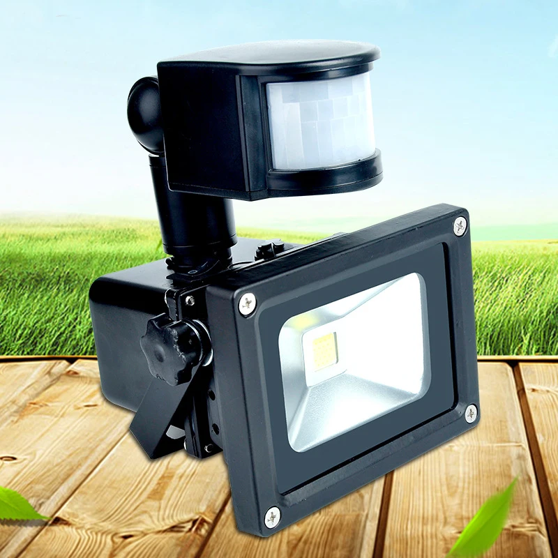 Factory wholesale IP65 motion sensor led flood light 10W 20W 30W 50W outdoor motion sensor solar flood light