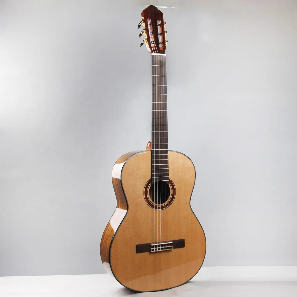 New Selling Chinese Manufacturer OEM Grade Solid Spruce top Walnut Back Cheap Price 39 Inch Full Size Classical Guitar Wholesale